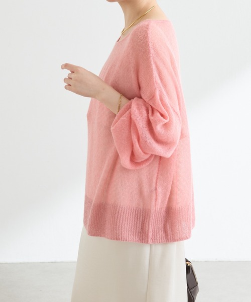 COLLAGE GALLARDAGALANTE（コラージュガリャルダガランテ）の「裾ラメアルパカニット（ニット/セーター・レディース・ピンク/ライトグレー・FREE）」の13枚目の写真