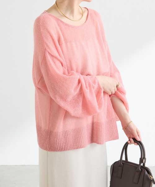 COLLAGE GALLARDAGALANTE（コラージュガリャルダガランテ）の「裾ラメアルパカニット（ニット/セーター・レディース・ピンク/ライトグレー・FREE）」の15枚目の写真