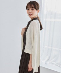 リネンコンメッシュカーディガン577904