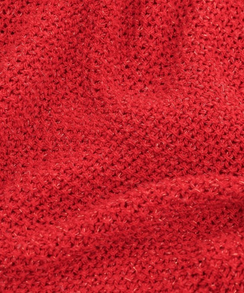 Andemiu（アンデミュウ）の「リネンコンメッシュカーディガン577904（カーディガン/ボレロ・レディース・ブラック/ベージュ/オフホワイト/レッド・FREE）」の12枚目の写真