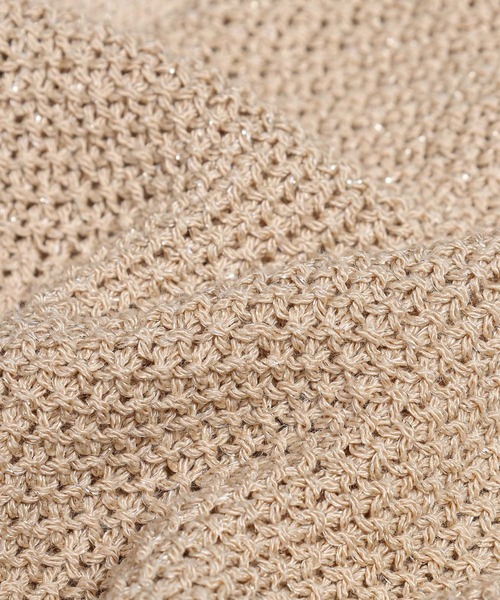 Andemiu（アンデミュウ）の「リネンコンメッシュカーディガン577904（カーディガン/ボレロ・レディース・ブラック/ベージュ/オフホワイト/レッド・FREE）」の5枚目の写真