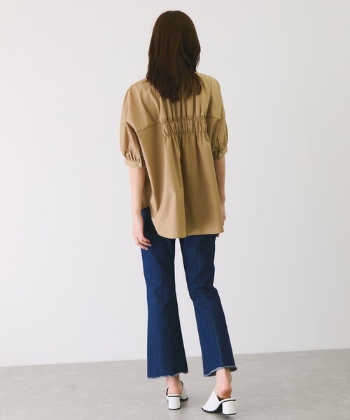 Jayro（ジャイロ）の「バックギャザーシャツブラウス（シャツ/ブラウス・レディース・ブルー/ベージュ・38）」の11枚目の写真