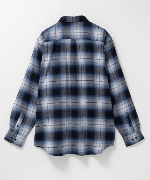 NAVY（ネイビー）の「【ユニセックス】Soft Flannel Plaid Shirt  Casual Checkered Long Sleeveソフトフランネルチェックシャツ（シャツ/ブラウス・メンズ・レッド/ブラック/アイボリー/ベージュ/ネイビー/ブルー・S/XL/L/M）」の11枚目の写真