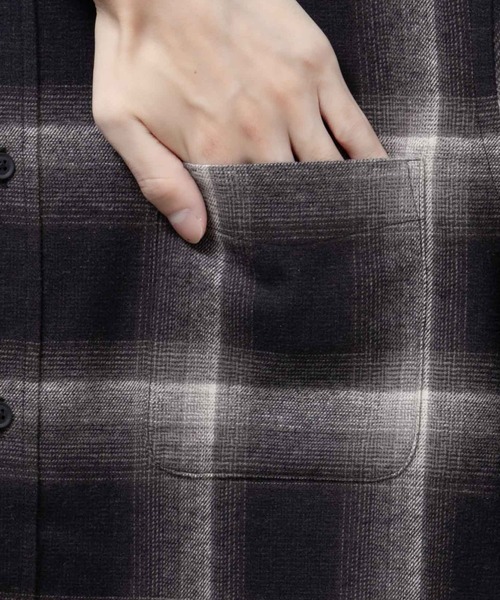 NAVY（ネイビー）の「【ユニセックス】Soft Flannel Plaid Shirt  Casual Checkered Long Sleeveソフトフランネルチェックシャツ（シャツ/ブラウス・メンズ・レッド/ブラック/アイボリー/ベージュ/ネイビー/ブルー・S/XL/L/M）」の13枚目の写真