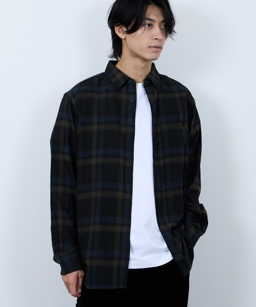 ユニセックス】Soft Flannel Plaid Shirt Casual Checkered Long
