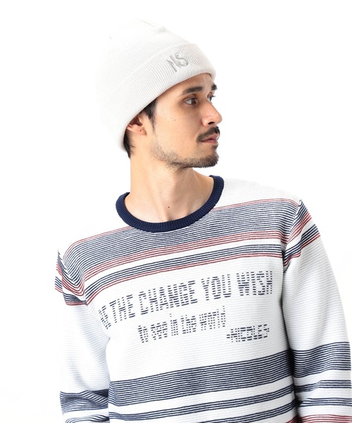 NICOLE CLUB FOR MEN（ニコルクラブフォーメン）の「【NICOLE SPORTS】刺繍ロゴニットワッチ（ニットキャップ/ビーニー・メンズ・オフホワイト/ブラック/グレー・FREE）」の6枚目の写真