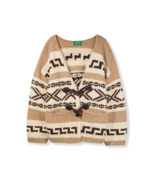 GREEN BUTTER（グリーンバター）の「ALPACA DUFFLE CARDIGAN（ニット/セーター・レディース・ベージュ・FREE）」の7枚目の写真