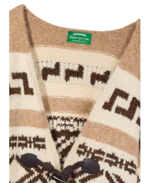 GREEN BUTTER（グリーンバター）の「ALPACA DUFFLE CARDIGAN（ニット/セーター・レディース・ベージュ・FREE）」の9枚目の写真