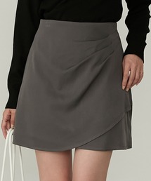 Cherir Mignon | 【Cherir Mignon】- Silhouette Couture -インパン付き ドレープタックミニスカート(スカート)