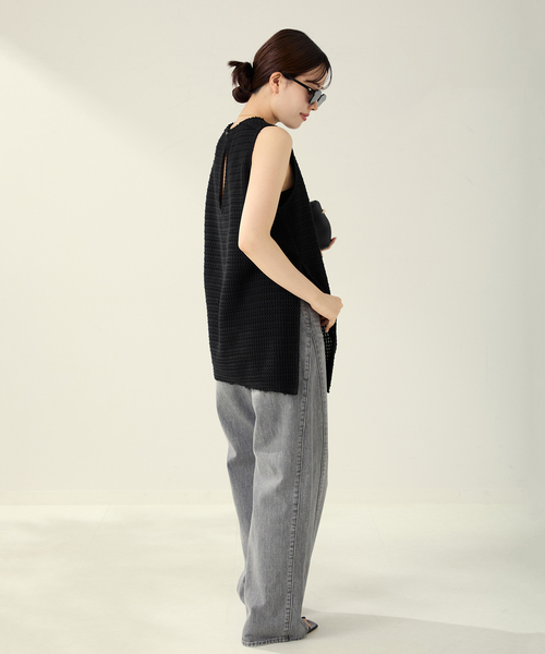 plage（プラージュ）の「ラッセルスリットタンク（タンクトップ・レディース・ブラック・FREE）」の4枚目の写真