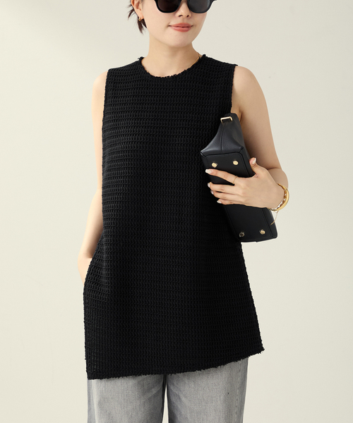 plage（プラージュ）の「ラッセルスリットタンク（タンクトップ・レディース・ブラック・FREE）」の6枚目の写真