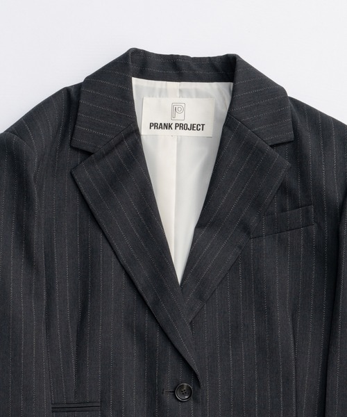 PRANK PROJECT(プランクプロジェクト)の「ベルテッドジャケット / Belted Jacket(テーラードジャケット・レディース・チャコールグレー/ブラック/マルチ・FREE)」の19枚目の写真