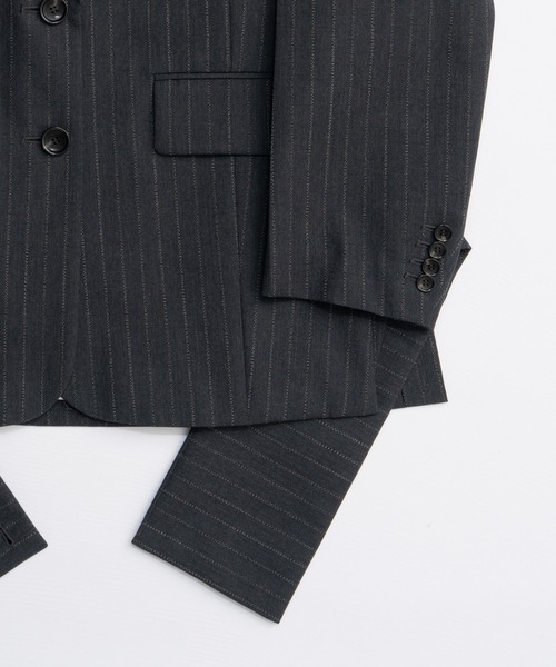 PRANK PROJECT(プランクプロジェクト)の「ベルテッドジャケット / Belted Jacket(テーラードジャケット・レディース・チャコールグレー/ブラック/マルチ・FREE)」の20枚目の写真