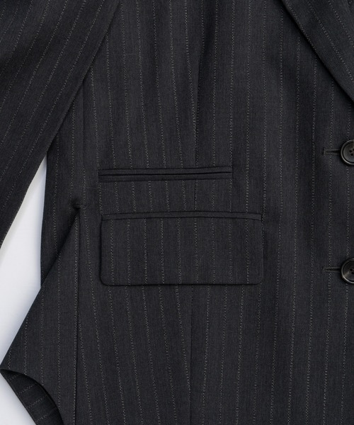 PRANK PROJECT(プランクプロジェクト)の「ベルテッドジャケット / Belted Jacket(テーラードジャケット・レディース・チャコールグレー/ブラック/マルチ・FREE)」の21枚目の写真