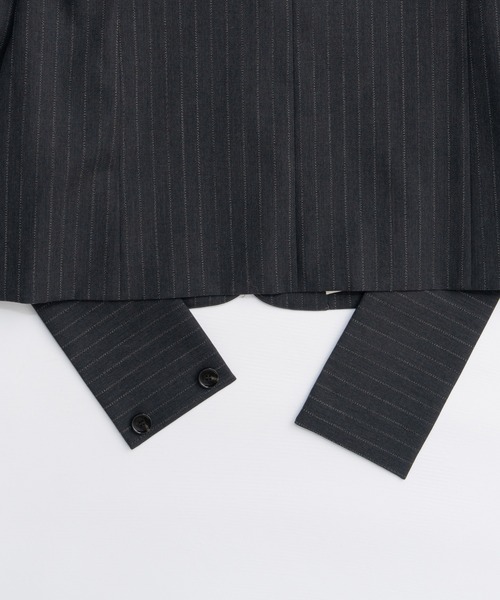 PRANK PROJECT(プランクプロジェクト)の「ベルテッドジャケット / Belted Jacket(テーラードジャケット・レディース・チャコールグレー/ブラック/マルチ・FREE)」の22枚目の写真