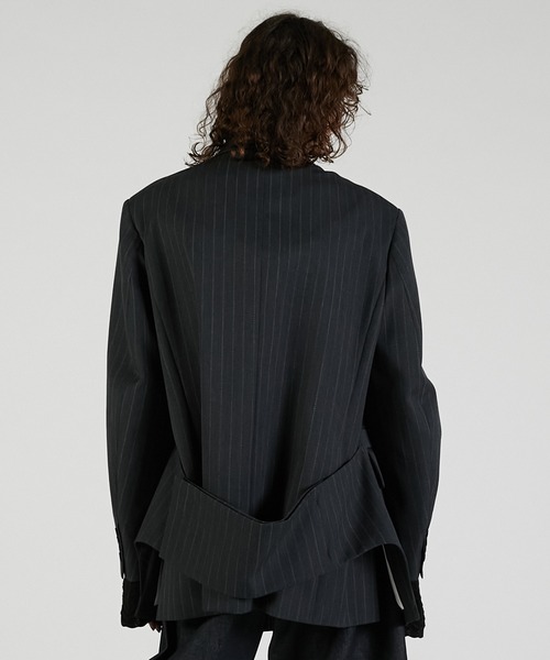 PRANK PROJECT(プランクプロジェクト)の「ベルテッドジャケット / Belted Jacket(テーラードジャケット・レディース・チャコールグレー/ブラック/マルチ・FREE)」の13枚目の写真