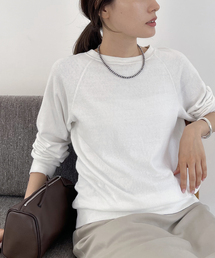 ★フレームワーク★Vネックワークシャツ　ホワイト グローバルワーク GLOBAL WORK Tシャツ カットソー 長袖 Vネック