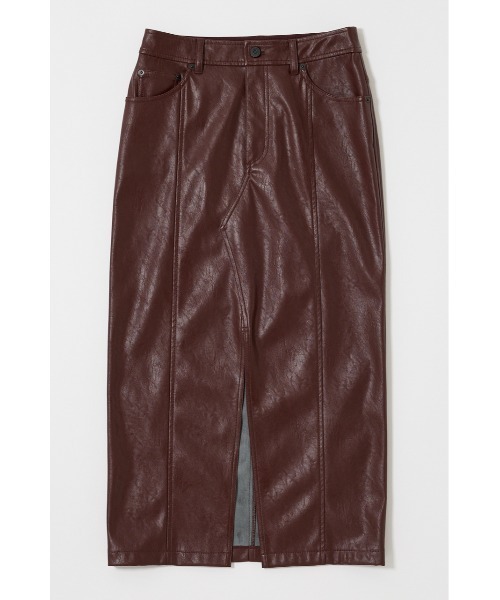 セール】【25年AW新作】FAUX LEATHER NARROW スカート（スカート