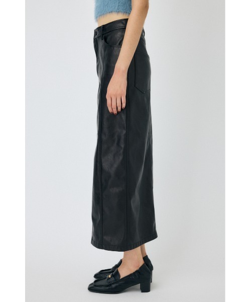 MOUSSY（マウジー）の「FAUX  LEATHER NARROW スカート（スカート・レディース・マジェンタ/ブラック・1/2）」の9枚目の写真