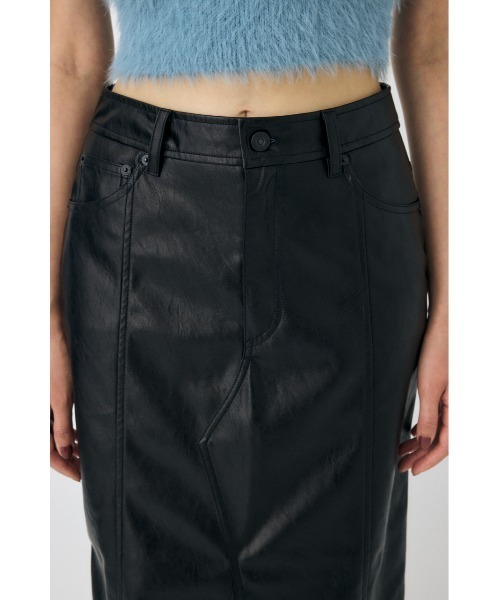 MOUSSY（マウジー）の「FAUX  LEATHER NARROW スカート（スカート・レディース・マジェンタ/ブラック・1/2）」の11枚目の写真