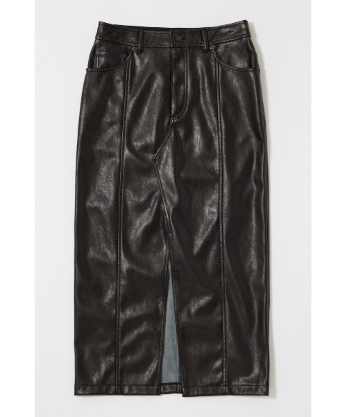 MOUSSY（マウジー）の「FAUX  LEATHER NARROW スカート（スカート・レディース・マジェンタ/ブラック・1/2）」の15枚目の写真