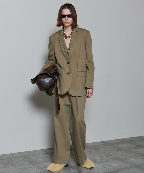 Center Crease Straight Pants/センタープレスストレートパンツ