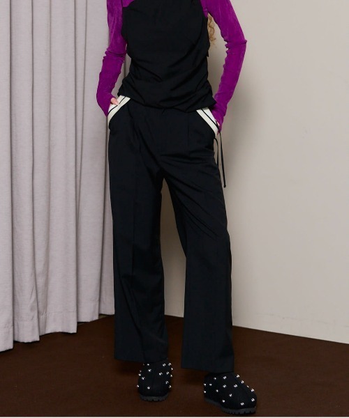 MAISON SPECIAL（メゾンスペシャル）の「Center Crease Straight Pants/センタープレスストレートパンツ■セットアップ対応■（スラックス・レディース・ベージュ/ブラック/グレー・38/36）」の9枚目の写真