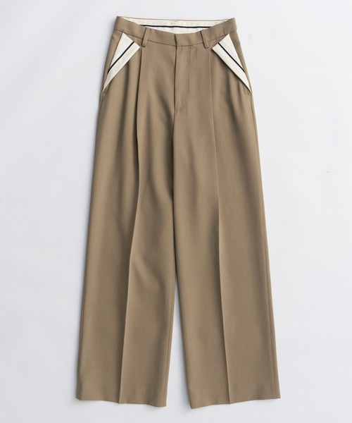 MAISON SPECIAL（メゾンスペシャル）の「Center Crease Straight Pants/センタープレスストレートパンツ■セットアップ対応■（スラックス・レディース・ベージュ/ブラック/グレー・38/36）」の13枚目の写真