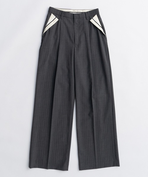 MAISON SPECIAL（メゾンスペシャル）の「Center Crease Straight Pants/センタープレスストレートパンツ■セットアップ対応■（スラックス・レディース・ベージュ/ブラック/グレー・38/36）」の14枚目の写真