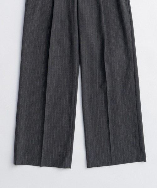 MAISON SPECIAL（メゾンスペシャル）の「Center Crease Straight Pants/センタープレスストレートパンツ■セットアップ対応■（スラックス・レディース・ベージュ/ブラック/グレー・38/36）」の18枚目の写真