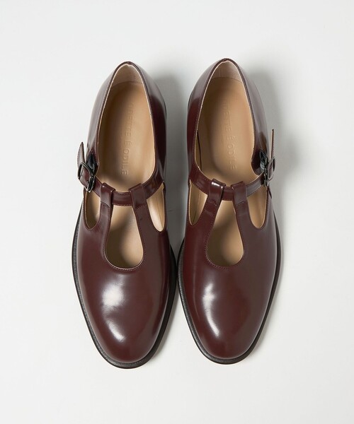 ODETTE E ODILE（オデットエオディール）の「ダブルTストラップ フラット25↑（ローファー・レディース・ブラック/ダークブラウン/ワインレッド・22.5cm/22cm/23.5cm/23cm/24.5cm/24cm/25cm）」の3枚目の写真