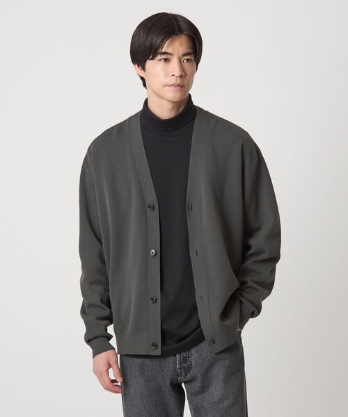 【新品未使用】ブラックレーベル ハイネックカーディガンニット グレー メンズ　M クレストブリッジチェックハイネックカーディガン