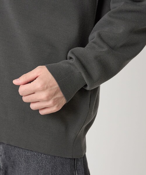 green label relaxing（グリーンレーベルリラクシング）の「ポリエステル ウール ミラノリブ Vネック カーディガン（カーディガン/ボレロ・メンズ・グレー/ダークグリーン/ブラック・S/M/L/XL）」の12枚目の写真