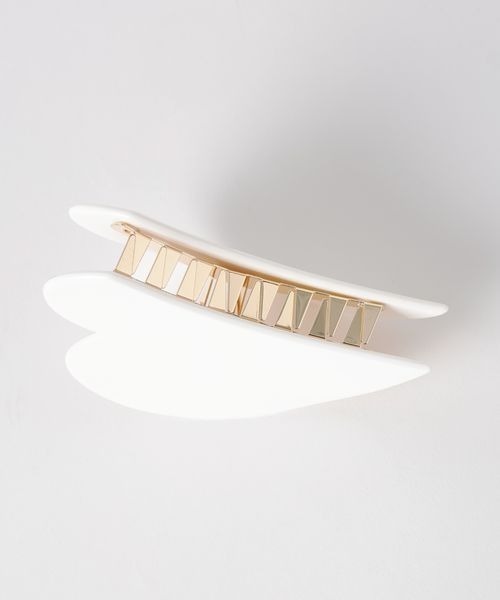 JEANASIS（ジーナシス）の「BIGハートバンス/577847（バレッタ/ヘアクリップ・レディース・ホワイト/ブラック・FREE）」の4枚目の写真