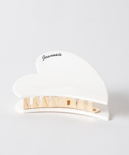 JEANASIS（ジーナシス）の「BIGハートバンス/577847（バレッタ/ヘアクリップ・レディース・ホワイト/ブラック・FREE）」の6枚目の写真