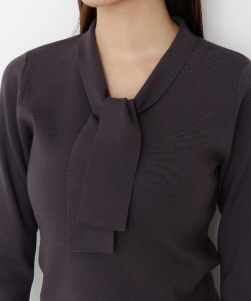 PROPORTION BODY DRESSING(プロポーションボディドレッシング)の「パールリングボウタイニット / 1215270912(ニット/セーター・レディース・ホワイト系その他/ボルドー/ダークグレー/グレー・SMALL/MEDIUM)」の12枚目の写真