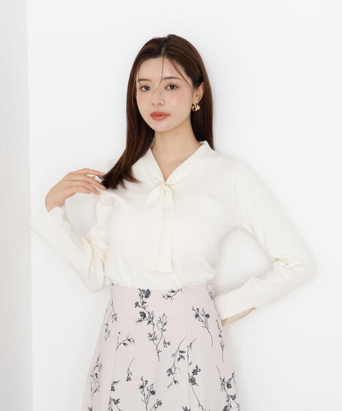 PROPORTION BODY DRESSING(プロポーションボディドレッシング)の「パールリングボウタイニット / 1215270912(ニット/セーター・レディース・ホワイト系その他/ボルドー/ダークグレー/グレー・SMALL/MEDIUM)」の17枚目の写真