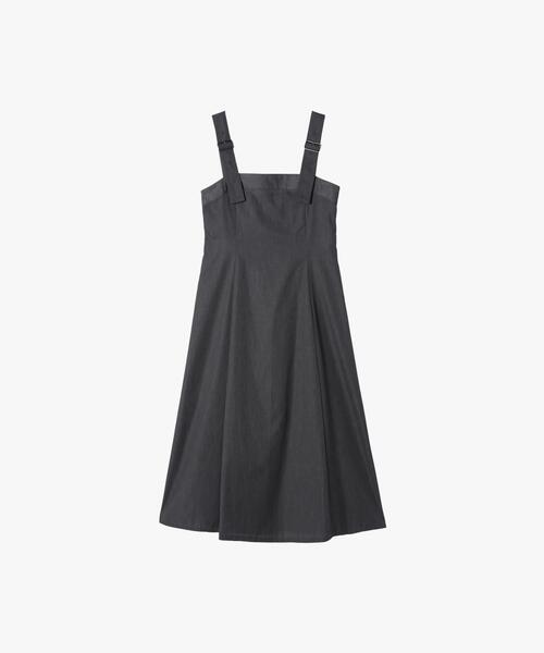 To b. by agnes b.（トゥービーバイアニエスベー）の「ロング ジャンパードレス（ワンピース・レディース・グレー・36/38/40）」の5枚目の写真