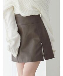 EATME | ヘムジップフェイクレザースカート(スカート)