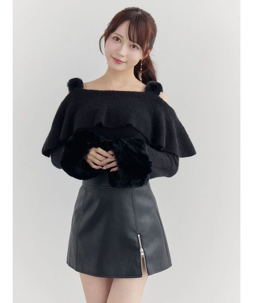 EATME（イートミー）の「ヘムジップフェイクレザースカート（スカート・レディース・ブラック/チョコ・SMALL/MEDIUM）」の16枚目の写真