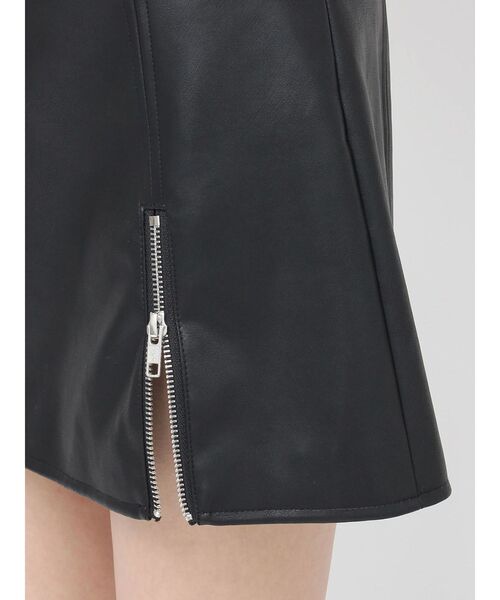 EATME（イートミー）の「ヘムジップフェイクレザースカート（スカート・レディース・ブラック/チョコ・SMALL/MEDIUM）」の10枚目の写真