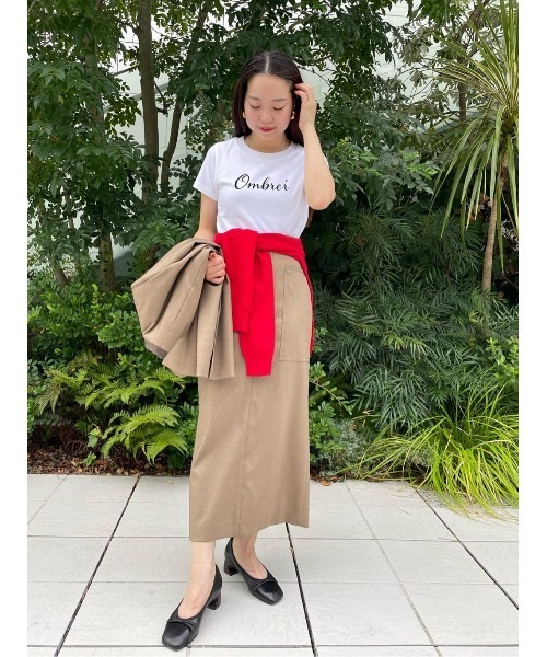 blanc basque（ブランバスク）の「BLANC basque / Ombrer ロゴ Tシャツ（Tシャツ/カットソー・レディース・ホワイト/ブラック/ベージュ・36/38）」の8枚目の写真