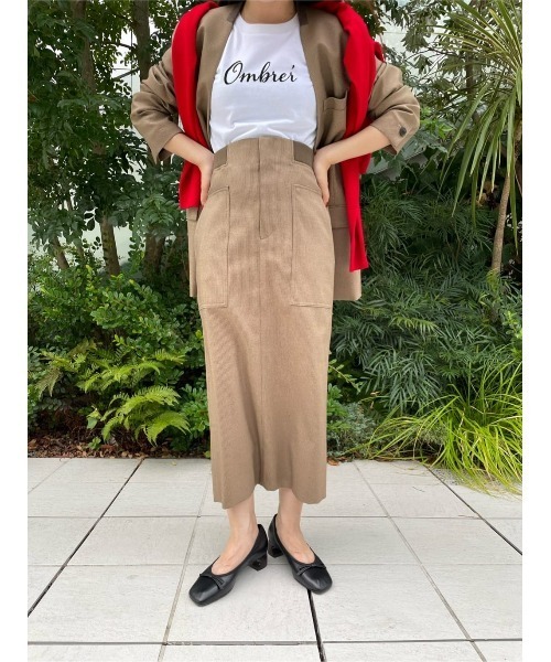 blanc basque（ブランバスク）の「BLANC basque / Ombrer ロゴ Tシャツ（Tシャツ/カットソー・レディース・ホワイト/ブラック/ベージュ・36/38）」の9枚目の写真