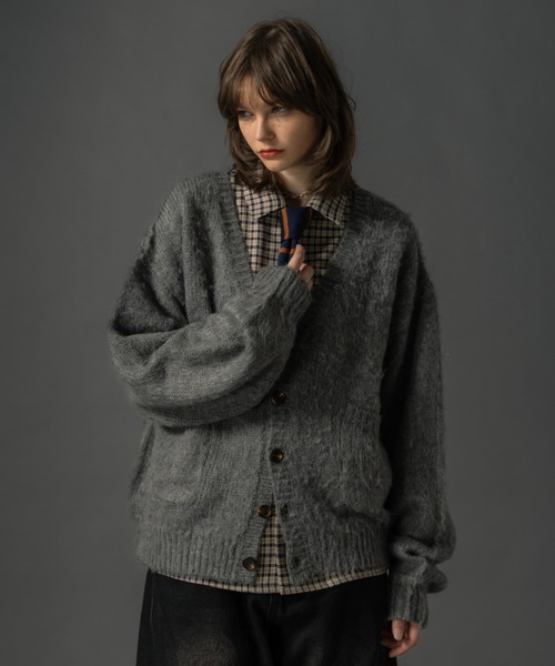 CIVVY.（シヴィ―）の「Shaggy Knit Cropped Cardigan - シャギーニット