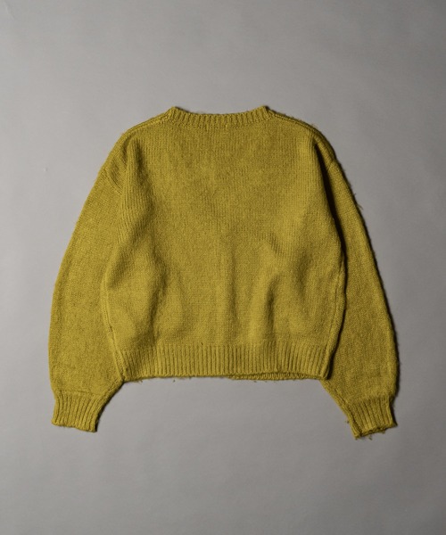 CIVVY.(シヴィ―)の「Shaggy Knit Cropped Cardigan - シャギーニットクロップドカーディガン -(カーディガン/ボレロ・メンズ・グリーン/チャコールグレー・LARGE/MEDIUM)」の19枚目の写真