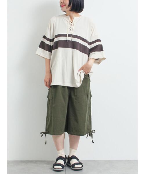 SM2（エスエムツー）の「裾ドロストカーゴハーフパンツ（その他パンツ・レディース・チャコールグレー/カーキ/サックスブルー・M/S）」の12枚目の写真