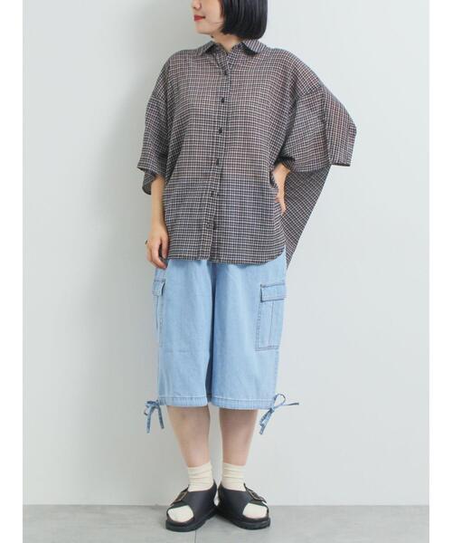 SM2（エスエムツー）の「裾ドロストカーゴハーフパンツ（その他パンツ・レディース・チャコールグレー/カーキ/サックスブルー・M/S）」の17枚目の写真