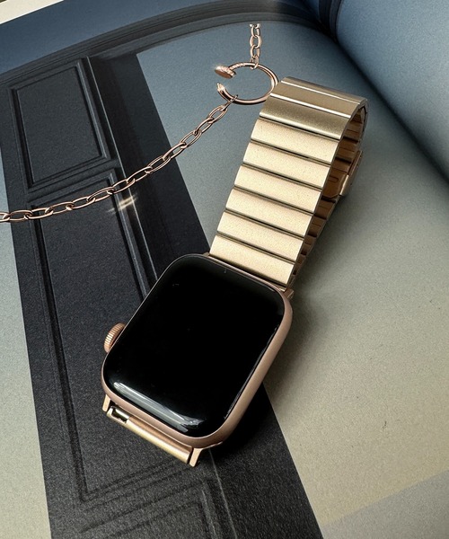 MAISON SELECT(メゾンセレクト)の「8B4 Apple Watch用 メタルベルト(デジタル腕時計・メンズ・ゴールド/ピンクゴールド/シルバー・38-41mm/42-45mm)」の15枚目の写真