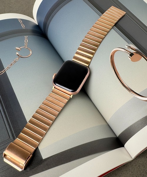 MAISON SELECT(メゾンセレクト)の「8B4 Apple Watch用 メタルベルト(デジタル腕時計・メンズ・ゴールド/ピンクゴールド/シルバー・38-41mm/42-45mm)」の14枚目の写真