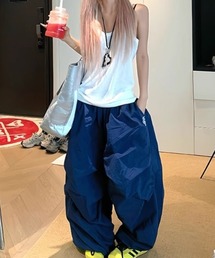 /Bz/ワンポイント刺繍ルーズトラックパンツ ジャージ Y2K（MA/EKW121）
